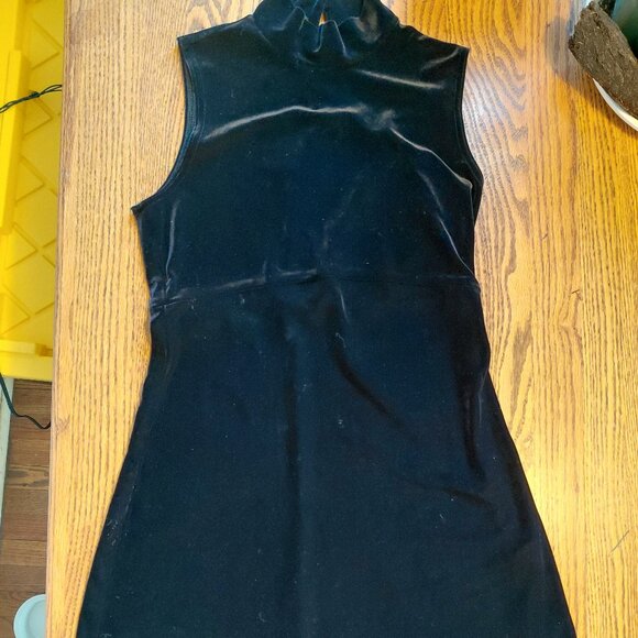 My Michelle Dresses & Skirts - Vintage Y2K My Michelle Black Velvet Collared Mini Dress 90s Preppy Goth Size 11